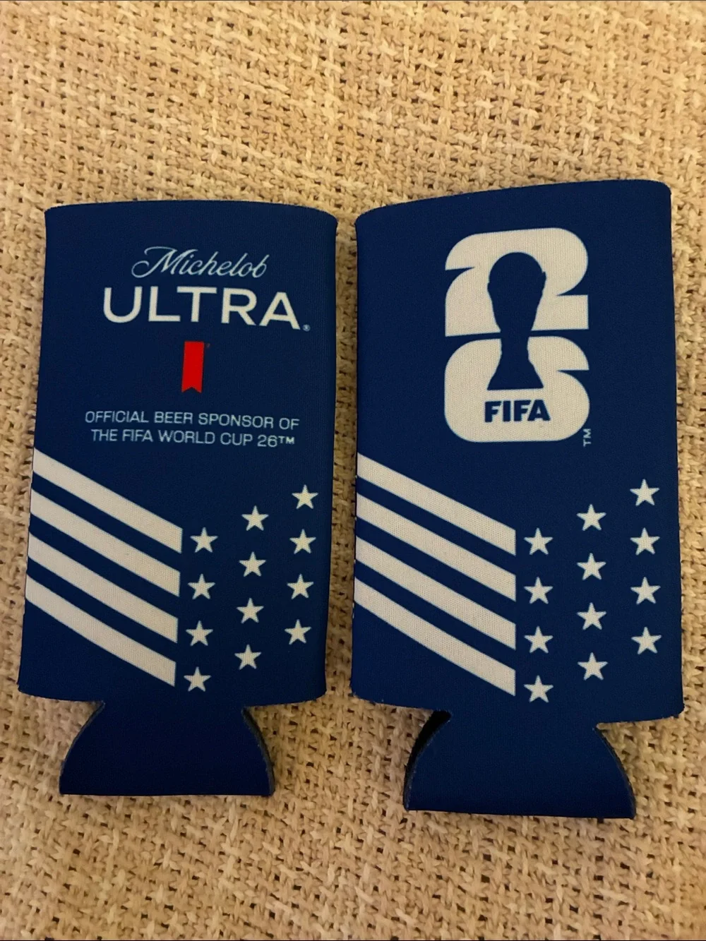 FIFA World Cup 2026 Michelob Ultra Blue Can Cooler Sleeve - Pack of 5